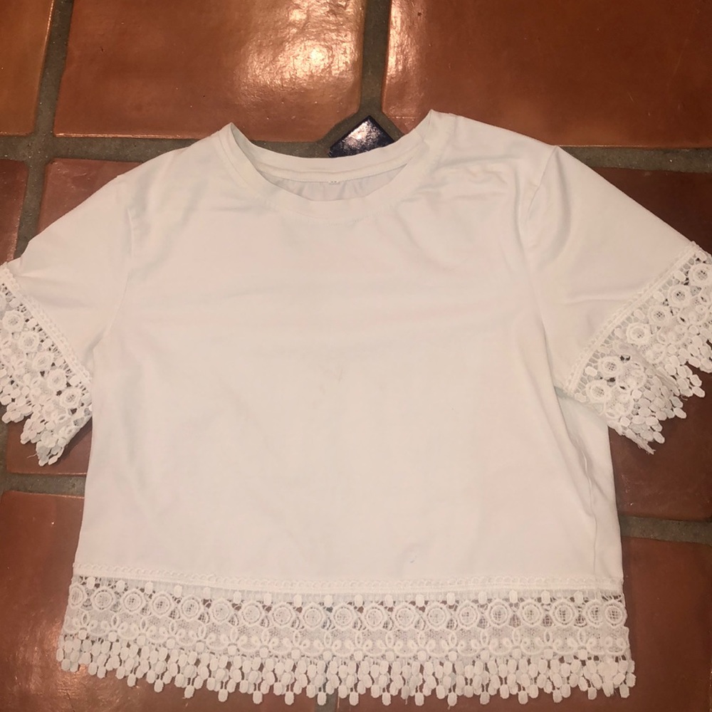 White lace T-shirt